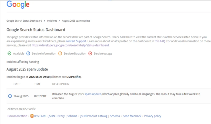 August 2025 Spam Update